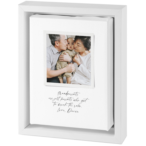Sentimental Note Tabletop Framed Canvas Print, 5x7, White, Tabletop Framed Canvas Prints, White