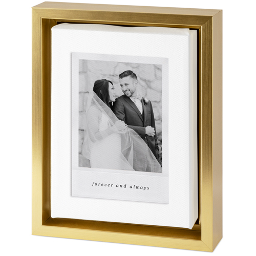 Simple Photo Frame Tabletop Framed Canvas Print, 5x7, Gold, Tabletop Framed Canvas Prints, White