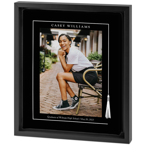 Tassel Border Tabletop Framed Canvas Print, 8x10, Black, Tabletop Framed Canvas Prints, Black