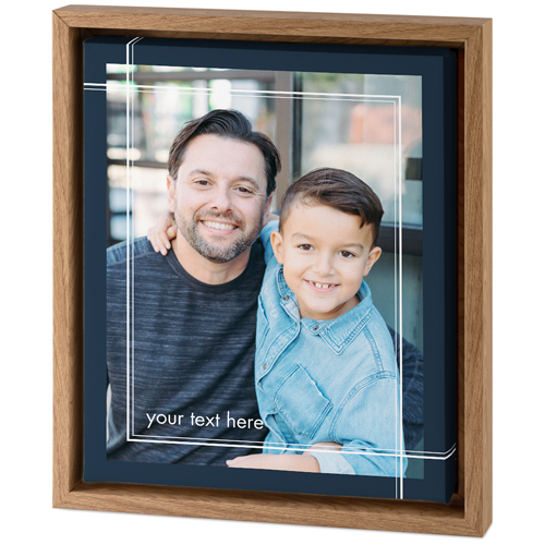 Linear Border Tabletop Framed Canvas Print, 8x10, Natural, Tabletop Framed Canvas Prints, Black