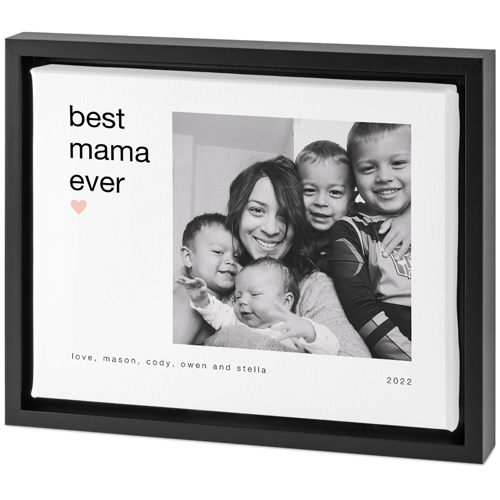 Modern Best Tabletop Framed Canvas Print, 8x10, Black, Tabletop Framed Canvas Prints, Pink, priscilla