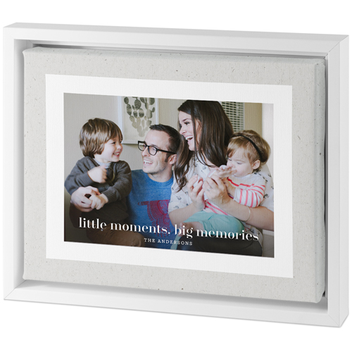 Modern Paper Frame Tabletop Framed Canvas Print, 8x10, White, Tabletop Framed Canvas Prints, Gray, gray
