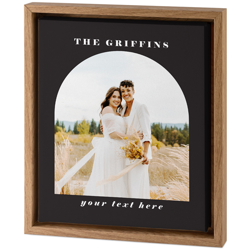 Archway Border Tabletop Framed Canvas Print, 8x10, Natural, Tabletop Framed Canvas Prints, Gray, charcoal