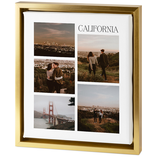 Minimalist Gallery of Five Tabletop Framed Canvas Print, 8x10, Gold, Tabletop Framed Canvas Prints, Multicolor, multi