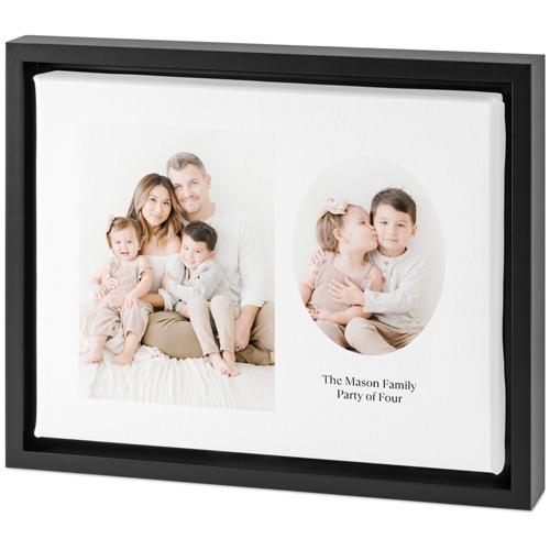 Oval Vignette Tabletop Framed Canvas Print, 8x10, Black, Tabletop Framed Canvas Prints, White