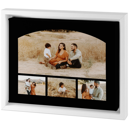 Stacked Arch Collage Tabletop Framed Canvas Print, 8x10, White, Tabletop Framed Canvas Prints, Black
