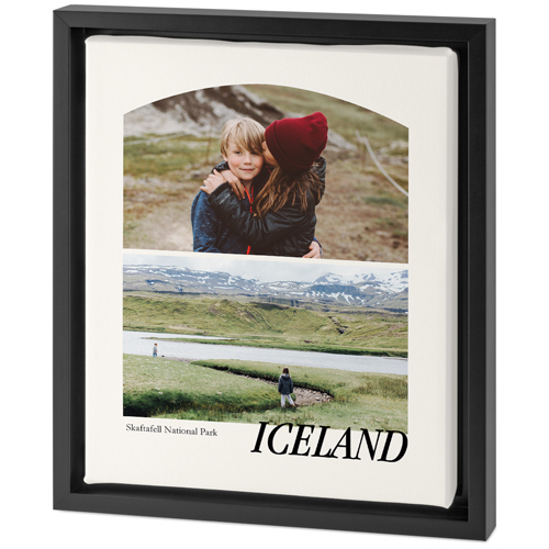 Travel Arch Collage Tabletop Framed Canvas Print, 8x10, Black, Tabletop Framed Canvas Prints, White