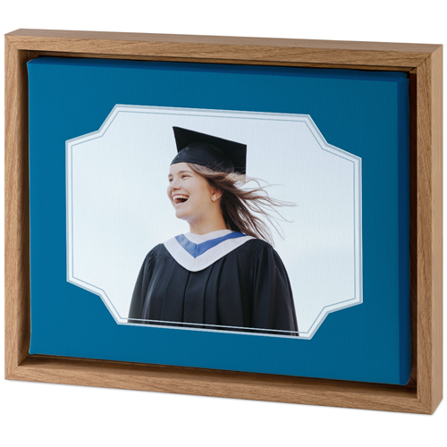 Unique Shape Tabletop Framed Canvas Print, 8x10, Natural, Tabletop Framed Canvas Prints, Blue