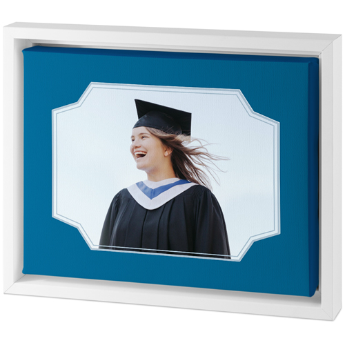 Unique Shape Tabletop Framed Canvas Print, 8x10, White, Tabletop Framed Canvas Prints, Blue