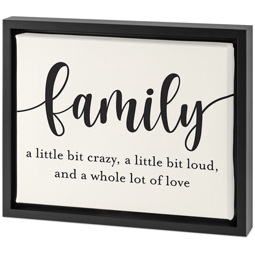 Crazy Loud Family Tabletop Framed Canvas Print, 8x10, Black, Tabletop Framed Canvas Prints, Multicolor