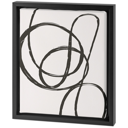 Swirl Abstract Tabletop Framed Canvas Print, 8x10, Black, Tabletop Framed Canvas Prints, Multicolor