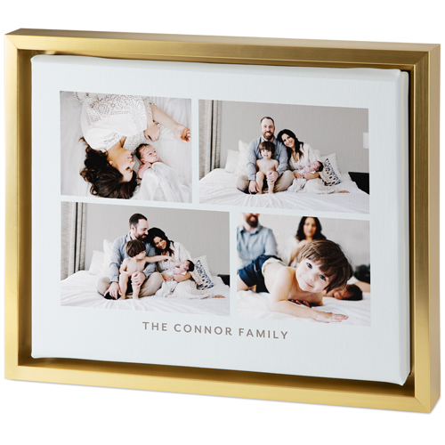 Gallery of Four Tabletop Framed Canvas Print, 8x10, Gold, Tabletop Framed Canvas Prints, Multicolor