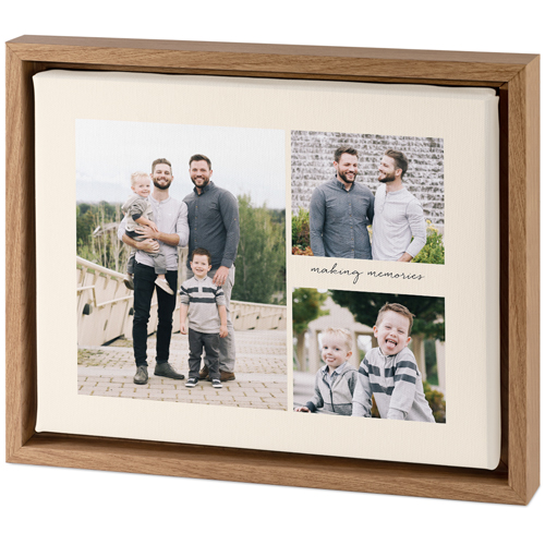 Text Gallery of Three Tabletop Framed Canvas Print, 8x10, Natural, Tabletop Framed Canvas Prints, Multicolor