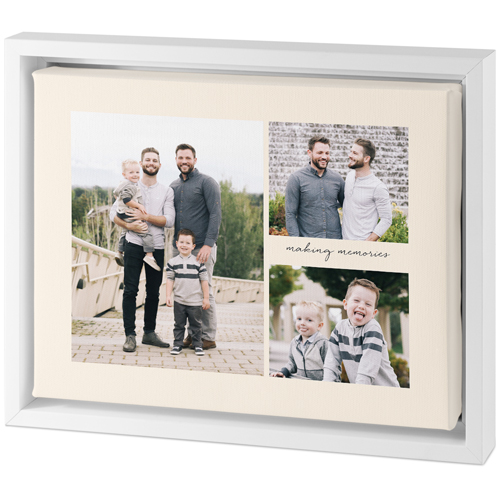 Text Gallery of Three Tabletop Framed Canvas Print, 8x10, White, Tabletop Framed Canvas Prints, Multicolor, multi