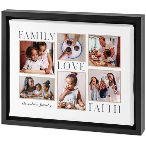 Rustic Family Sentiments Tabletop Framed Canvas Print, 8x10, Black, Tabletop Framed Canvas Prints, White, white