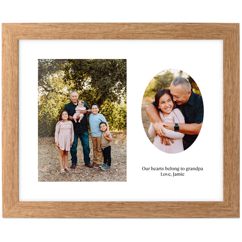 Oval Vignette Tabletop Framed Prints, Natural, None, 8x10, White, white