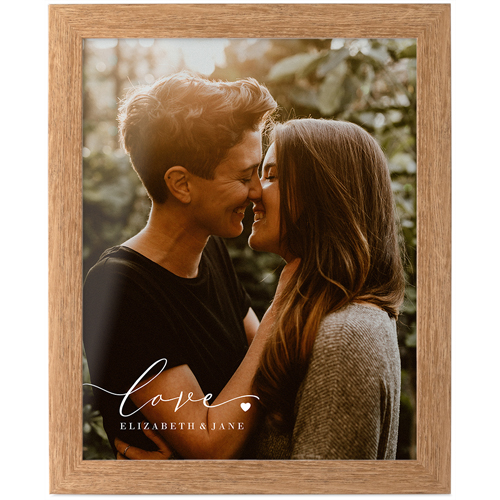 Love Script Portrait Tabletop Framed Prints, Natural, None, 8x10, White, white