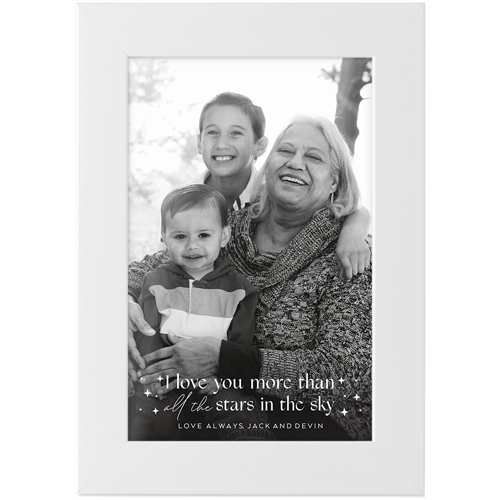 Stars In Sky Tabletop Framed Prints, White, None, 4x6, White, white