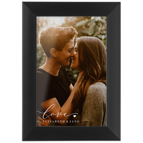 Love Script Portrait Tabletop Framed Prints, Black, None, 4x6, White