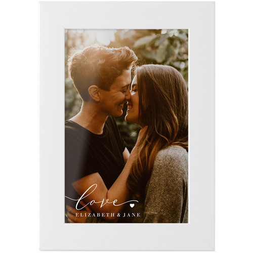 Love Script Portrait Tabletop Framed Prints, White, None, 4x6, White