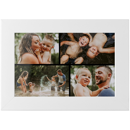 Gallery of Four Tabletop Framed Prints, White, None, 4x6, Multicolor, multi