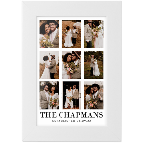 Gallery of Nine Portrait Tabletop Framed Prints, White, None, 4x6, Multicolor, multi