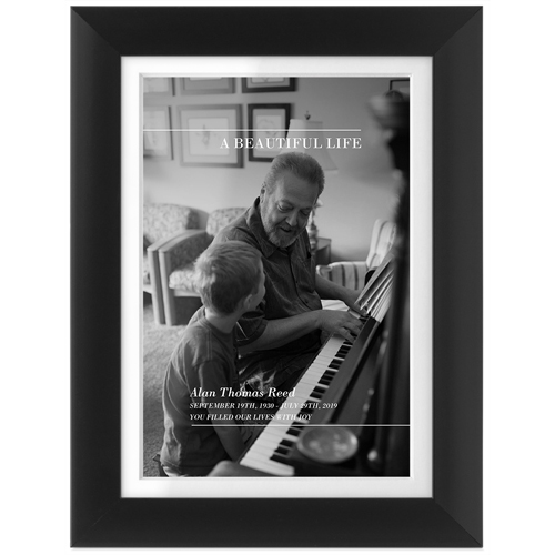 Beautiful Life Tabletop Framed Prints, Black, White, 4x6, White