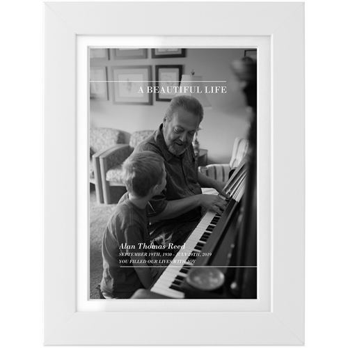 Beautiful Life Tabletop Framed Prints, White, White, 4x6, White, white