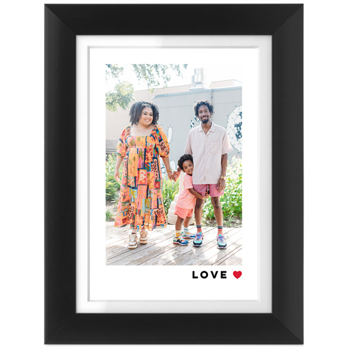 Modern Love Portrait Tabletop Framed Prints, Black, White, 4x6, Red, fire engine