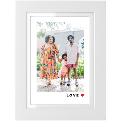 Modern Love Portrait Tabletop Framed Prints, White, White, 4x6, Red, fire engine