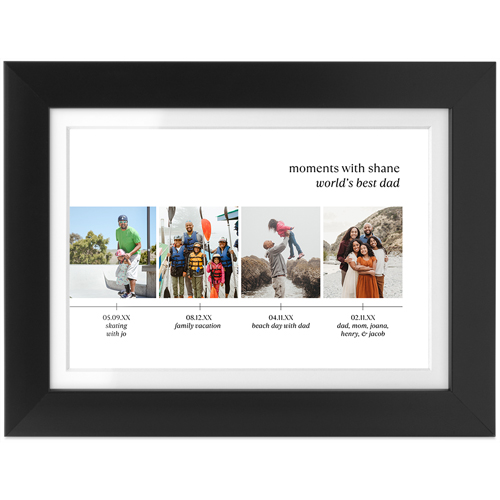Timeline of Life Tabletop Framed Prints, Black, White, 4x6, White, white