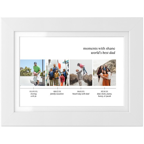 Timeline of Life Tabletop Framed Prints, White, White, 4x6, White, white