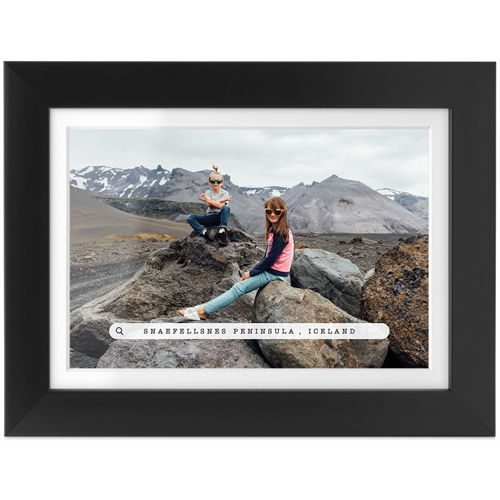 Travel Banner Tabletop Framed Prints, Black, White, 4x6, White, white