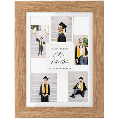 Handwritten Note Collage Tabletop Framed Prints, Natural, White, 4x6, Beige, wheat