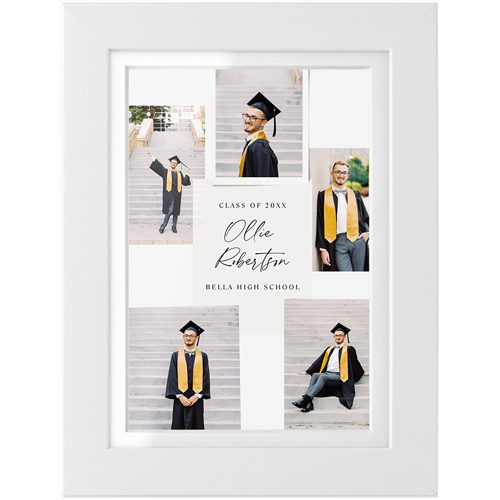 Handwritten Note Collage Tabletop Framed Prints, White, White, 4x6, Beige