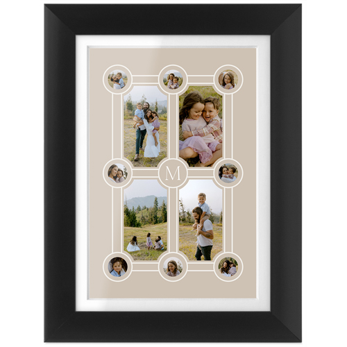 Vintage FamilyTree Tabletop Framed Prints, Black, White, 4x6, Beige, wheat