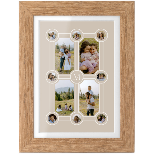 Vintage FamilyTree Tabletop Framed Prints, Natural, White, 4x6, Beige