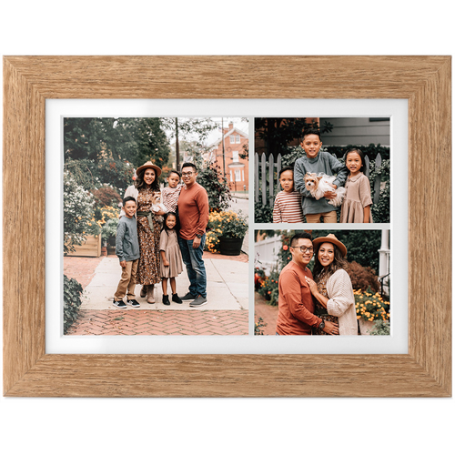 Gallery of Three Tabletop Framed Prints, Natural, White, 4x6, Multicolor