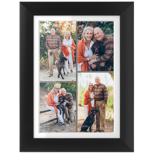 Gallery of Four Portrait Tabletop Framed Prints, Black, White, 4x6, Multicolor, multi