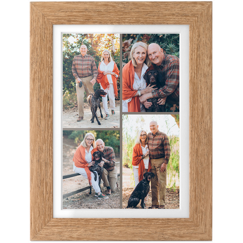Gallery of Four Portrait Tabletop Framed Prints, Natural, White, 4x6, Multicolor