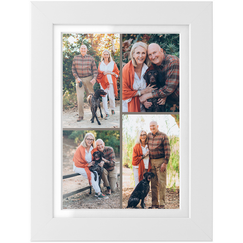 Gallery of Four Portrait Tabletop Framed Prints, White, White, 4x6, Multicolor