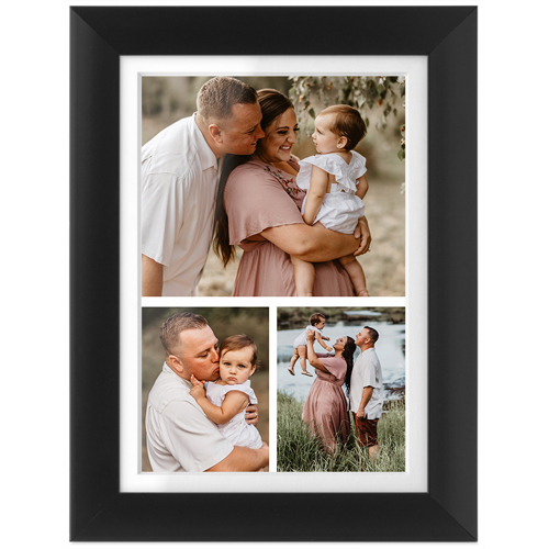 Gallery of Three Portrait Tabletop Framed Prints, Black, White, 4x6, Multicolor