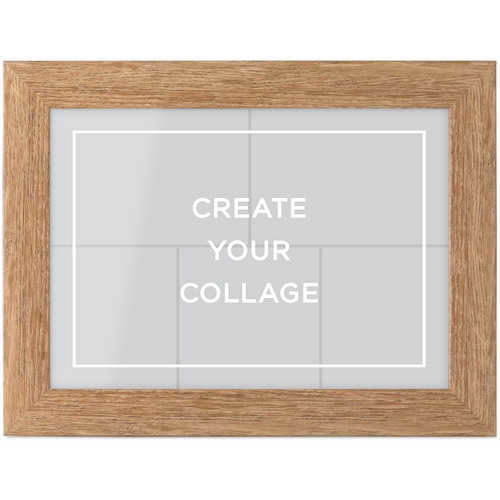Create a Collage Tabletop Framed Prints, Natural, None, 5x7, Multicolor