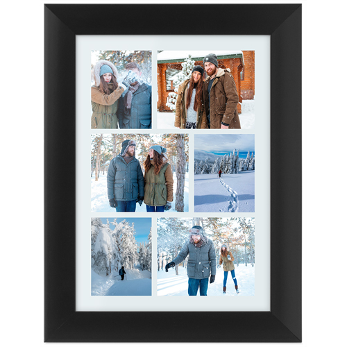 Gallery of Six Portrait Tabletop Framed Prints, Black, None, 5x7, Multicolor