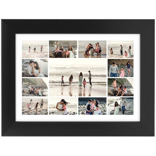 Gallery of Thirteen Tabletop Framed Prints, Black, None, 5x7, Multicolor, multi