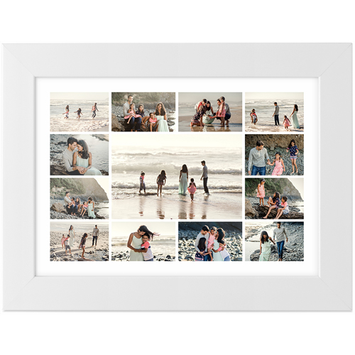 Gallery of Thirteen Tabletop Framed Prints, White, None, 5x7, Multicolor