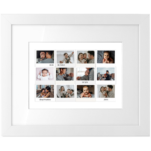 First Year Frames Tabletop Framed Prints, White, White, 5x7, White, white