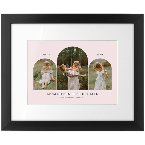 Family Portrait Arches? Tabletop Framed Prints, Black, White, 5x7, Pink