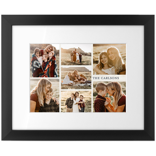 Gallery of Seven Tabletop Framed Prints, Black, White, 5x7, Multicolor, multi