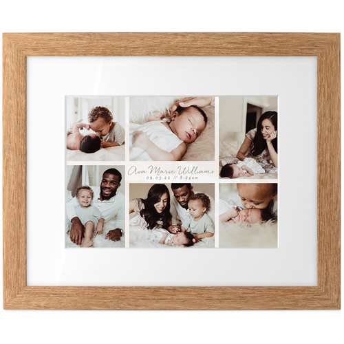 Text Gallery of Six Tabletop Framed Prints, Natural, White, 5x7, Multicolor, multi